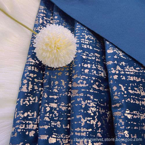 Polyester Sofa Cover Foil Velvet Fabric
